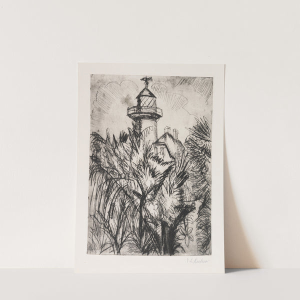 Leuchtturm im Grünen, Fehmarn (1913) by Ernst Ludwig Kirchner