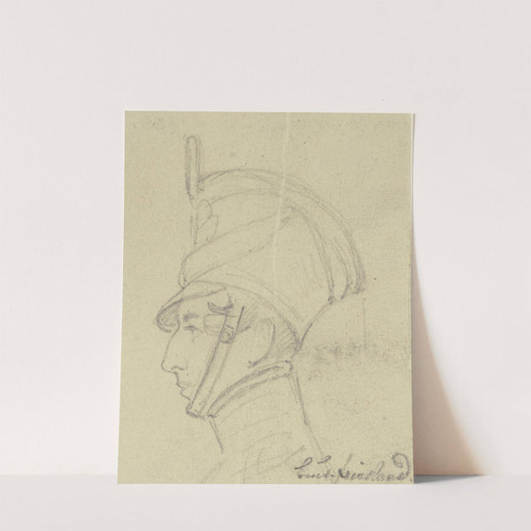 Leutnant Friesland, Brustbild mit Tschako nach links by Carl Hoff