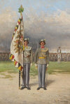 Leutnant und Fahnenträger des Gardebataillons