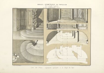 Levé des plans superposés à la coupe de tapis.