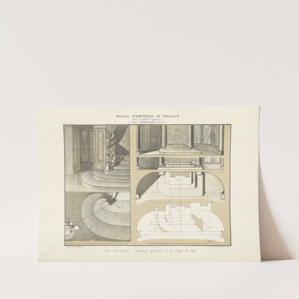 Levé des plans superposés à la coupe de tapis. by Jules Verdellet