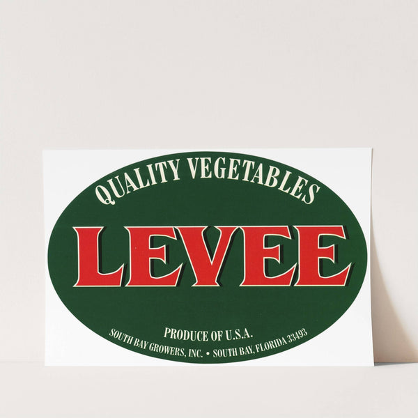 Levee Vegetable Label (1930-1950)