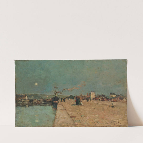 Lever de lune à Boulogne-sur-Mer (1885) by Albert Lebourg