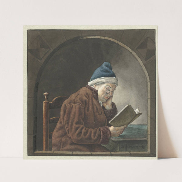 Lezende man (1786 - 1833) by Hendrik Jan van Amerom