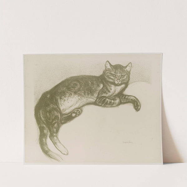 L’hiver, chat sur un coussin (1909) by Théophile Alexandre Steinlen