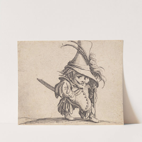 L'homme au ventre tombant et au chapeau très élevé by Jacques Callot