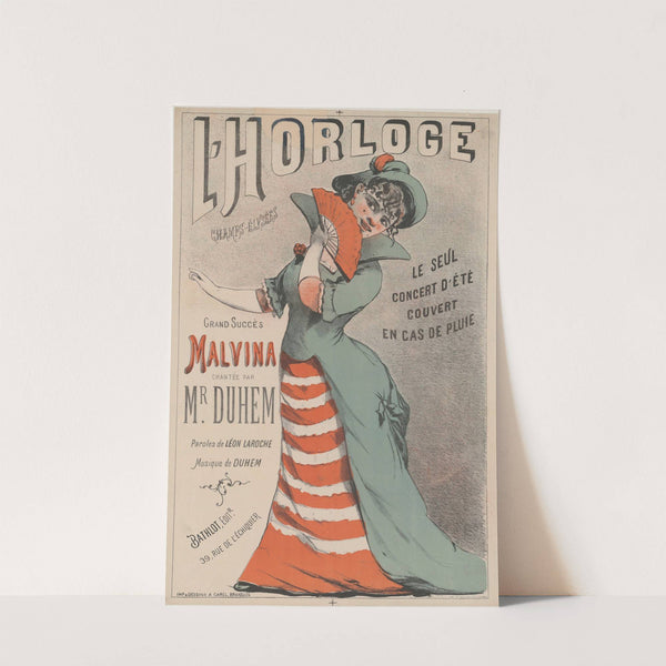 L’horloge Champs-Elysees Le Seul Concert D’ete Couvert En Cas De Pluie Grand Succes Malvina (1890) by A. Carel