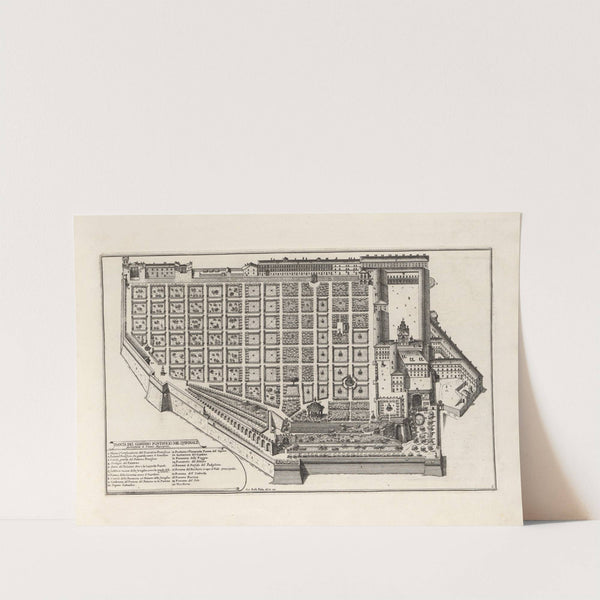 Li giardini di Roma: con le loro piante, alzate e vedvte in prospettiva Pl.05 by Giovanni Battista Falda