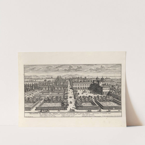 Li giardini di Roma: con le loro piante, alzate e vedvte in prospettiva Pl.06 by Giovanni Battista Falda