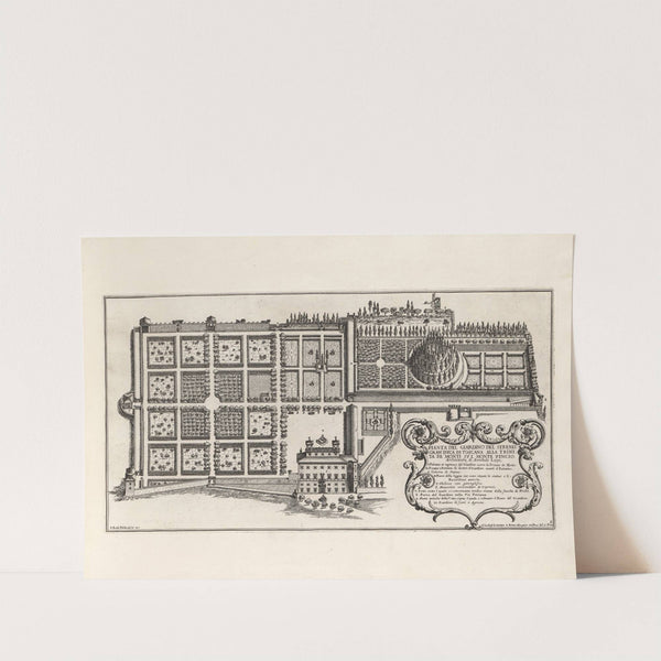 Li giardini di Roma: con le loro piante, alzate e vedvte in prospettiva Pl.07 by Giovanni Battista Falda