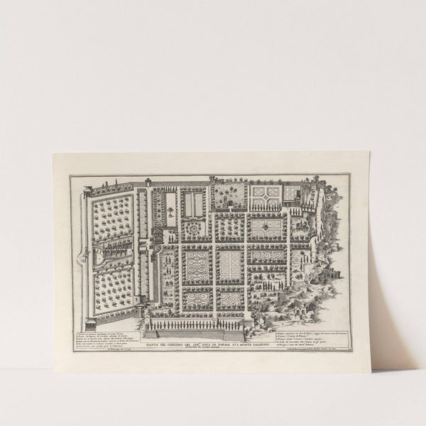 Li giardini di Roma: con le loro piante, alzate e vedvte in prospettiva Pl.09 by Giovanni Battista Falda