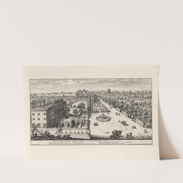 Li giardini di Roma: con le loro piante, alzate e vedvte in prospettiva Pl.10 by Giovanni Battista Falda