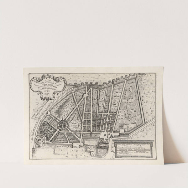 Li giardini di Roma: con le loro piante, alzate e vedvte in prospettiva Pl.11 by Giovanni Battista Falda