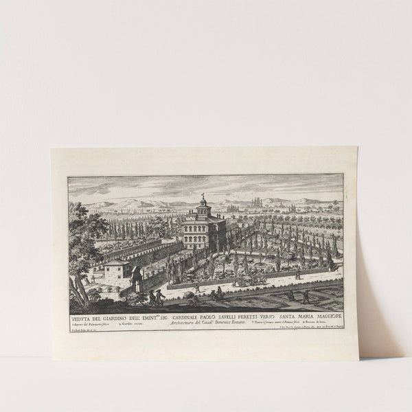 Li giardini di Roma: con le loro piante, alzate e vedvte in prospettiva Pl.12 by Giovanni Battista Falda