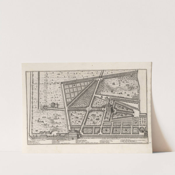 Li giardini di Roma: con le loro piante, alzate e vedvte in prospettiva Pl.13 by Giovanni Battista Falda