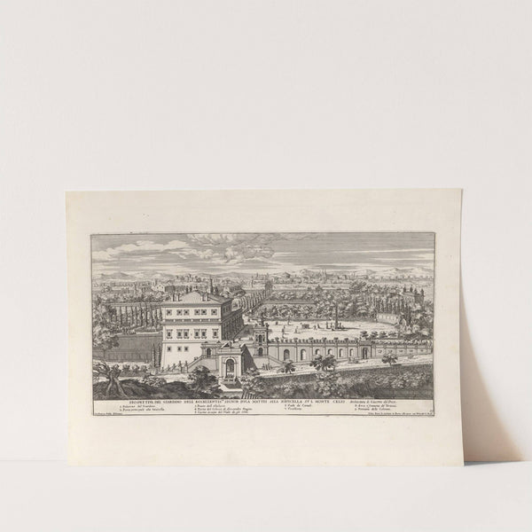 Li giardini di Roma: con le loro piante, alzate e vedvte in prospettiva Pl.16 by Giovanni Battista Falda