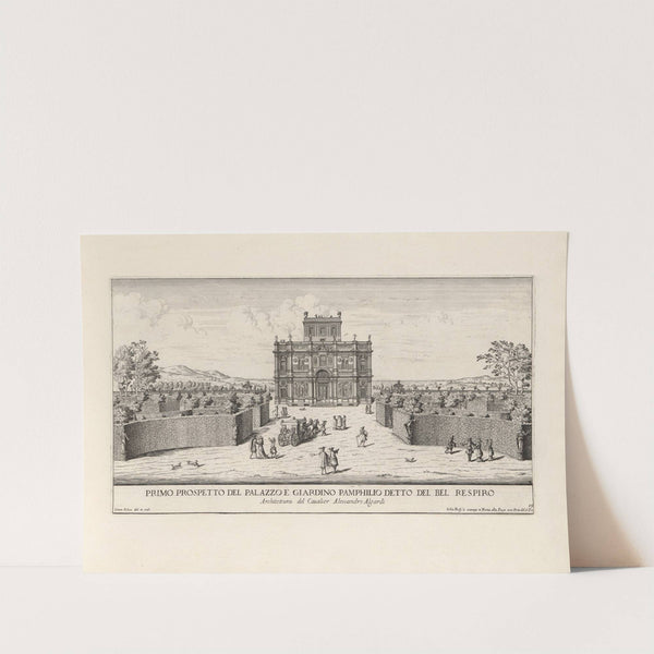 Li giardini di Roma: con le loro piante, alzate e vedvte in prospettiva Pl.18 by Giovanni Battista Falda