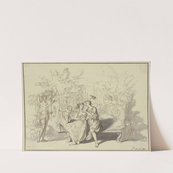 Liebespaar mit Genius und Putten by Pieter Tanjé