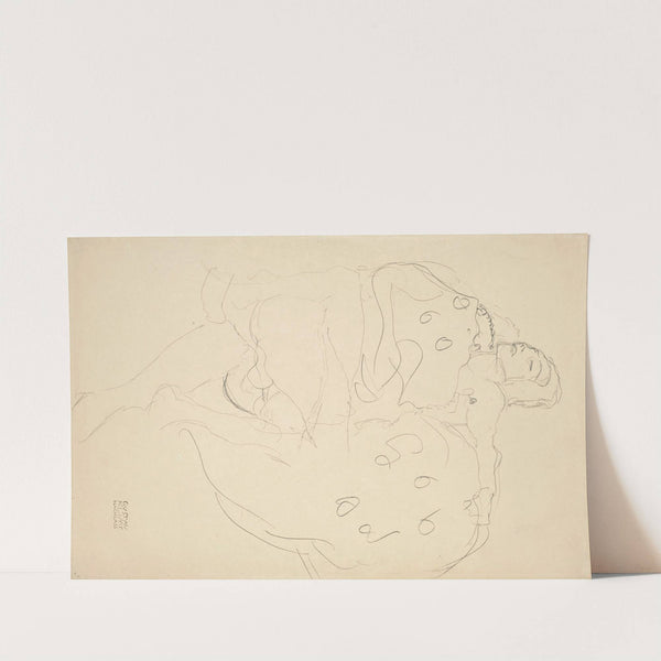 Liebespaar nach rechts (1914) by Gustav Klimt