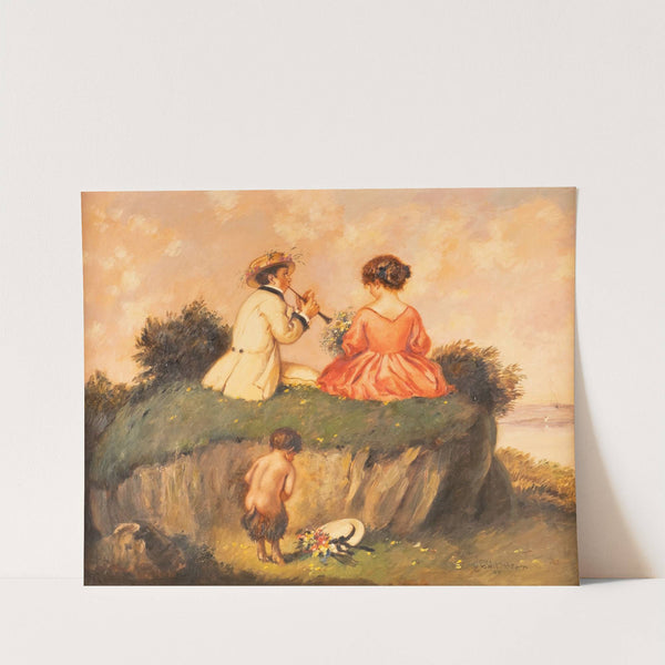 Liebespaar Und Frecher Faunus by Carl Plückebaum