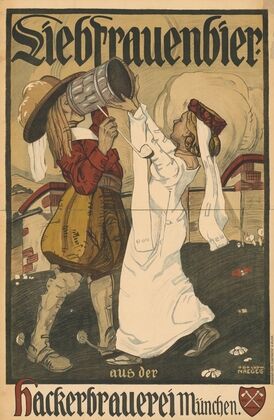 Liebfrauenbier aus der Hackerbrauerei München (1905 - 1908)