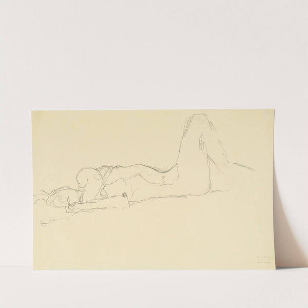 Liegender Akt mit aufgestelltem rechten Bein (1911-1912) by Gustav Klimt