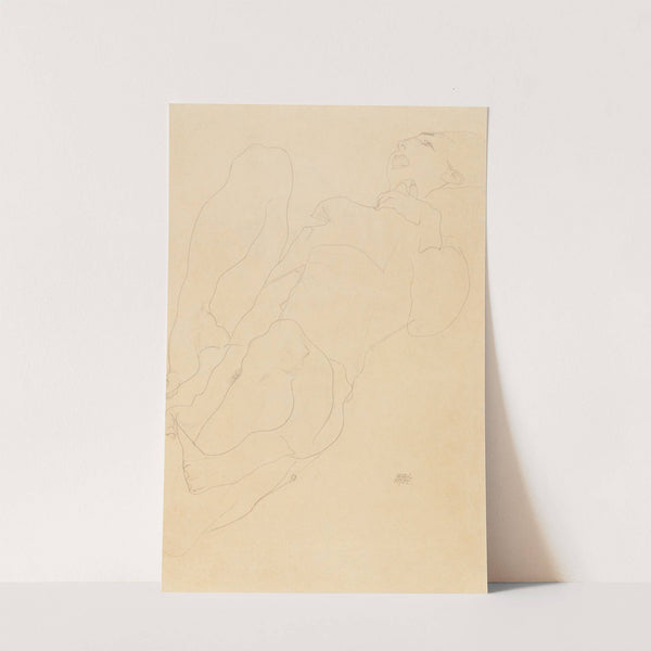 Liegender Akt mit erhobenen Beinen (1912) by Egon Schiele