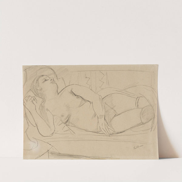 Liegender weiblicher Akt (1924) by Max Beckmann