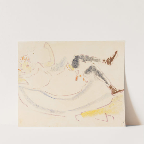 Liegendes Mädchen (1909) by Ernst Ludwig Kirchner