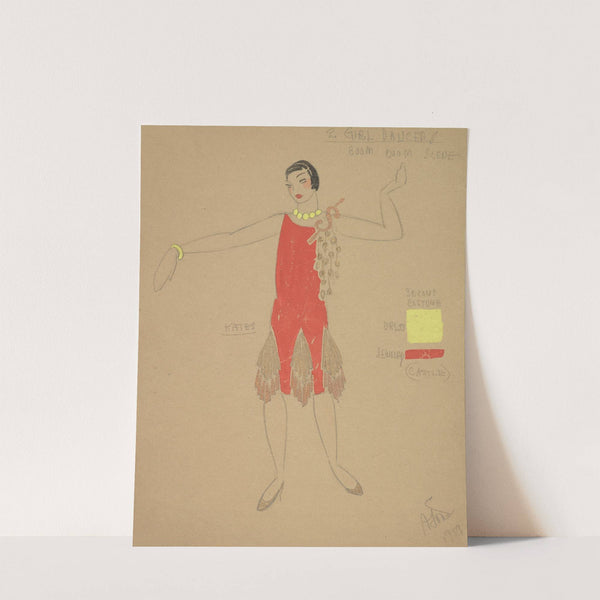 Life and Death of an American: 2 Girl Dancers red flapper dress (1934-1943) by Alex Jones