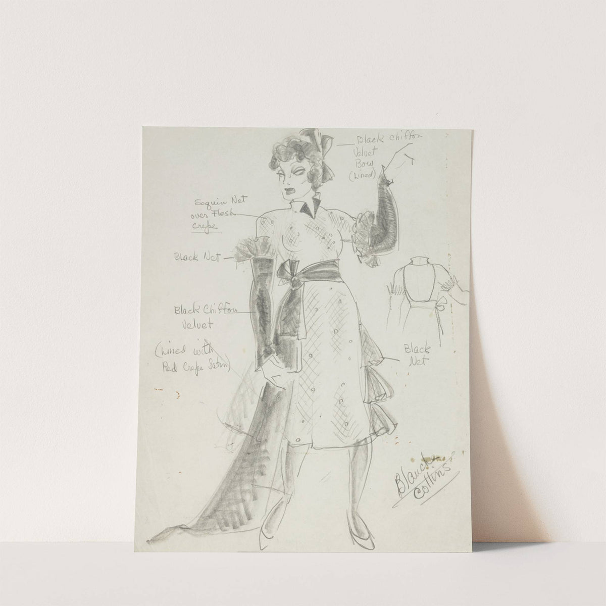 Life and Death of an American: Blanche Collins Sequinned net dress with long sash (1934-1943) by Alex Jones