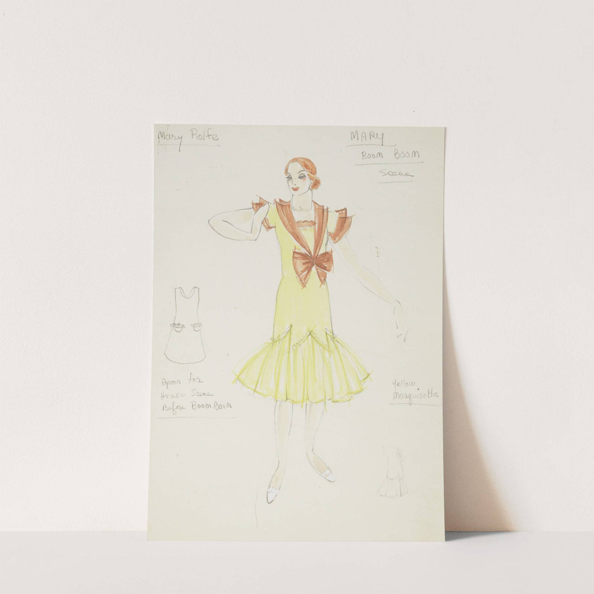 Life and Death of an American: Mary Boom Boom yellow dress with mermaid skirt (1934-1943) by Alex Jones