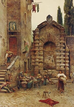 Life In A Roman Courtyard