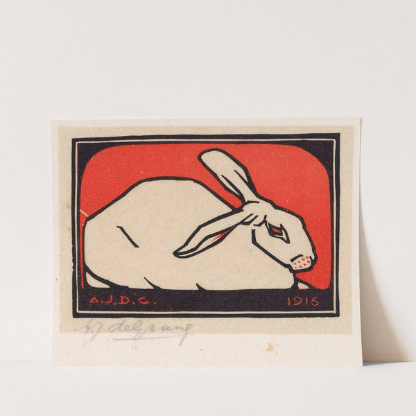 Liggend konijn (1916) by Julie de Graag