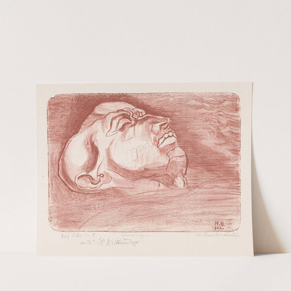 Liggende figuur met gesloten ogen by Henri Braakensiek