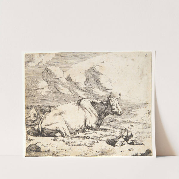 Liggende ko by Marcus de Bye