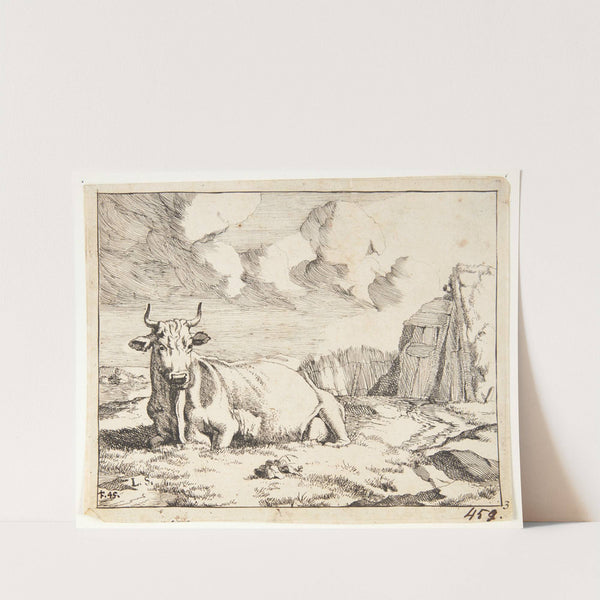 Liggende ko by Marcus de Bye