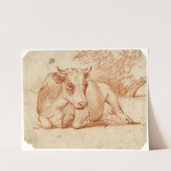 Liggende koe by Barend Hendrik Thier