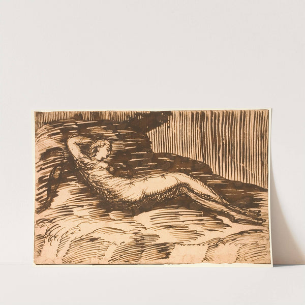 Liggende kvinde by Melchior Lorck