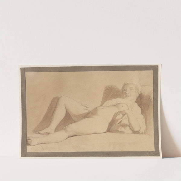 Liggende kvindelig model by Christoffer Wilhelm Eckersberg