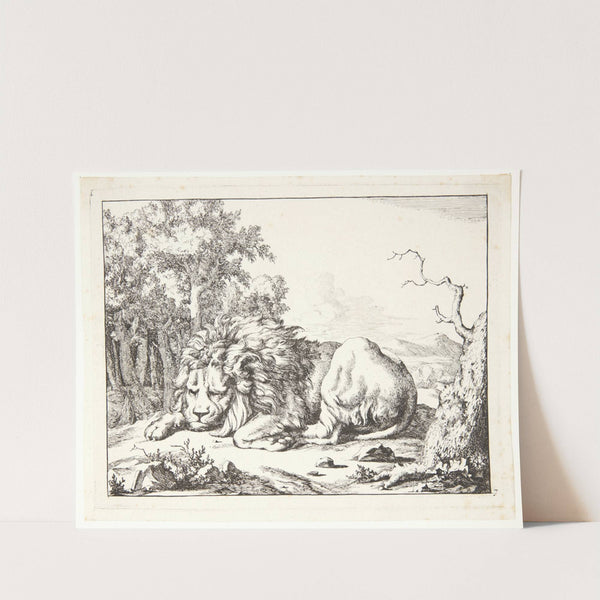 Liggende løve, vendt mod venstre by Marcus de Bye