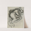 Liggende vrouw in mantel of deken, met opgeheven hand by David Humbert de Superville