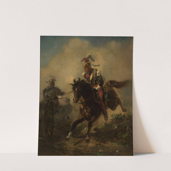 Light cavalryman charging by Henryk Pillati