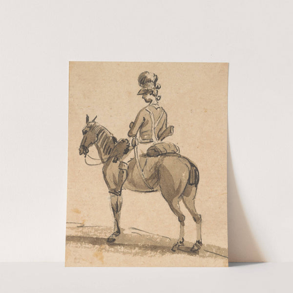 Light Dragoon, Mounted, Facing Left by Paul Sandby