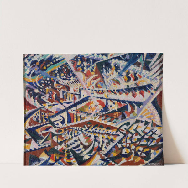 Light + Mirrors and Crowd; interior of a Popular Ballroom in Antwerp by Jules Schmalzigaug