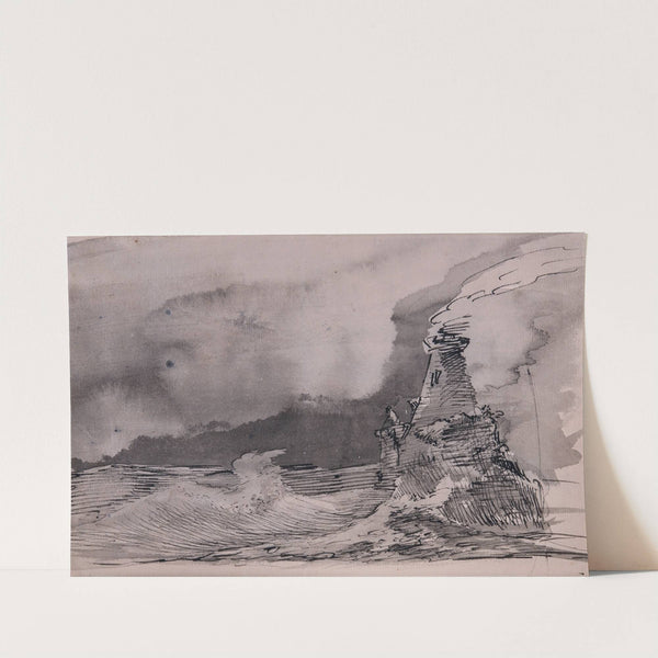 Lighthouse in Storm by Carl August Ehrensvärd