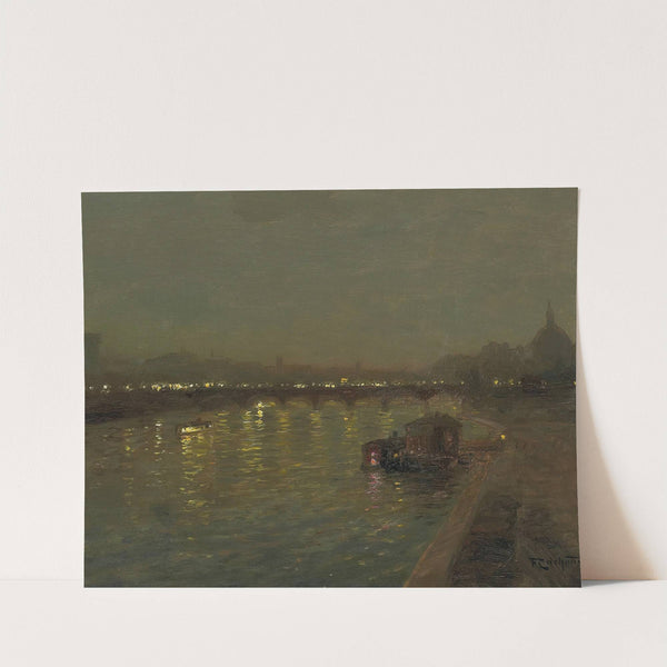 Lights On The Saint Pères Bridge, Paris by François-Charles Cachoud