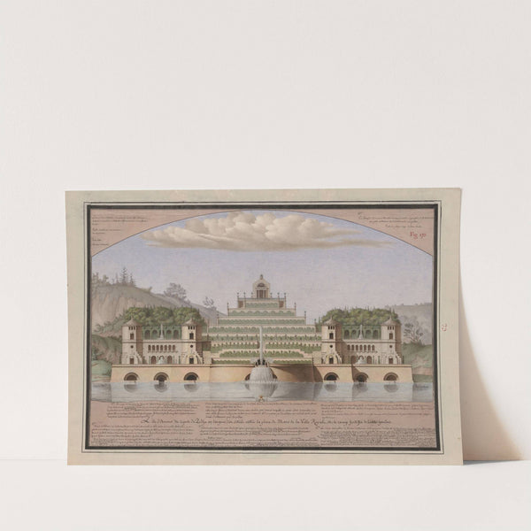 L’île d’amour et repos de pêche en largeur, est située entre la place de Mars de la ville royale, et le camp fortifié de l’élite-gardes (1777-1825) by Jean Jacques Lequeu