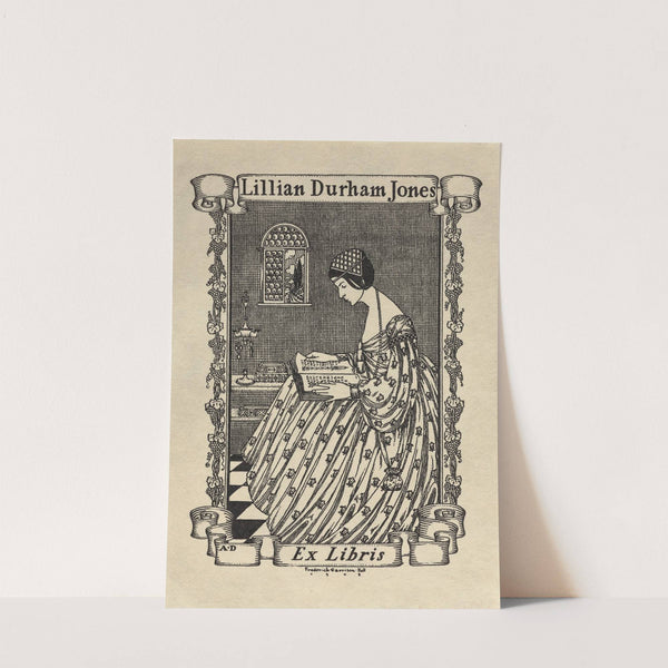 Lillian Durham Jones, Ex Libris inscribed by Frederick Garrison Hall