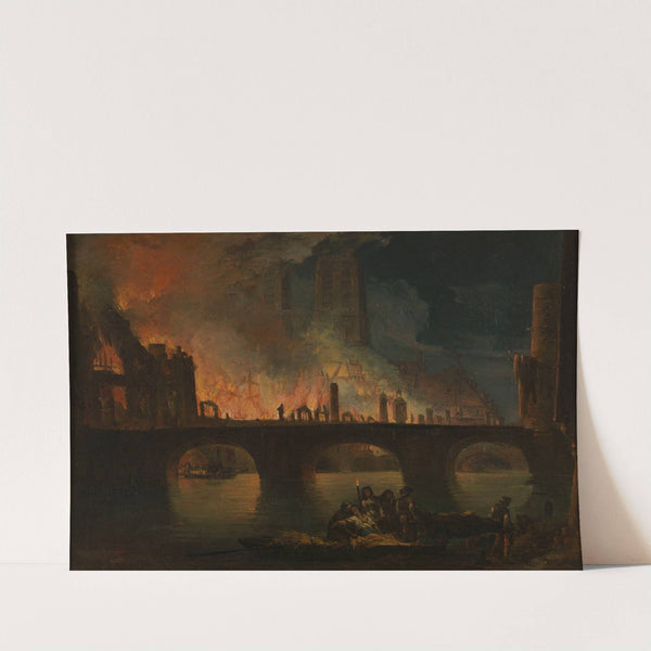 L'incendie de l'Hôtel Dieu, en 1772 by Jean-Baptiste François Genillion